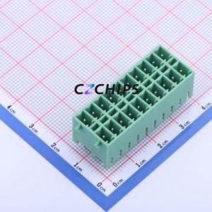 KF2EDGKVG-3.81-2*10P Plug-in Terminal Block Through hole,P=3.81mm Connector Board-to-Board / Socket - Closed 2x10P 3.81mm Green - Product Image 1