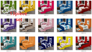 Ensemble de literie 13 pièces avec rideaux, taille King, ensemble de chambre à coucher de luxe, vente en gros de haute <span class=keywords><strong>valeur</strong></span>, en stock, livraison rapide - Product Image 3