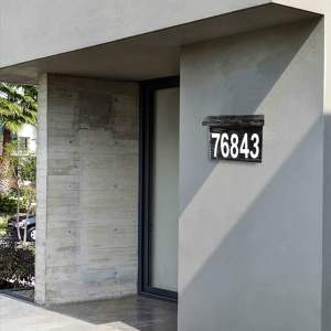 Números de Casa Solares, Letrero Luminoso con Dirección para Casa o Jardín, Ilumina los Números de Casa por la Noche, Placa de Metal Impermeable, Luces Exteriores - Product Image 5