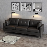 Canapé de bureau en cuir de petite taille, design moderne et simple, mobilier de maison, magasin de vêtements, canapé individuel/double/triple, canapé de location