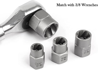 Kit d'outils d'extraction de douilles de boulons à chocs en acier 14 pièces pour véhicule élimine efficacement les boulons endommagés, écrous et vis