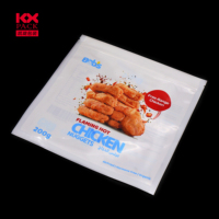 Sacs en plastique avec fenêtre pour cornue d'aliments surgelés et saucisses de congélation pour le stockage d'aliments surgelés