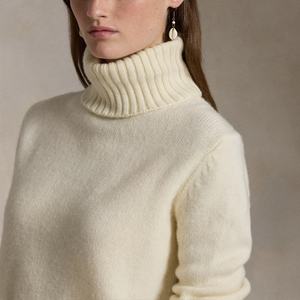 Pull à col roulé personnalisé, pull à manches longues, hauts pulls en tricot épais pour femme vêtements d'hiver - Product Image 4