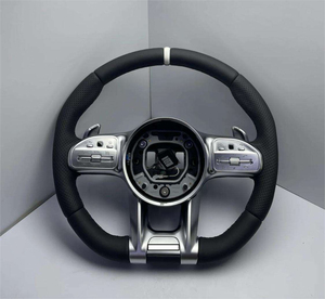Volant sport en cuir et fibre de carbone véritable, haute performance, pour Mercedes-Benz AMG W204 <span class=keywords><strong>C63</strong></span> W212 W218 W207, compatible <span class=keywords><strong>Classe</strong></span> E <span class=keywords><strong>G</strong></span> 809 - Product Image 1