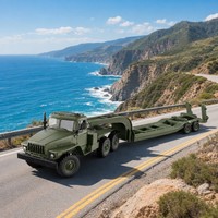 Camion tracteur utilitaire classique 6x6 avec remorque, voiture RC 3 canaux 2,4 GHz, ABS + métal, chargeur inclus, 30 min d'autonomie, cadeau pour les amateurs