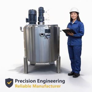 Ace 100L 200L 300L Steam <b>Heating</b> Cooling Stainless Steel Double Jacketed Agitator Mixing Tank Emulsifier Homogenizer Mixer Tank - Product Image 6