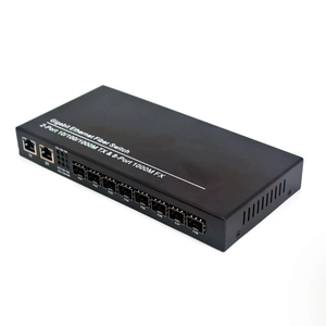 Konverter Media Ethernet, saklar serat Gigabit 8 port SFP 2 port Rj45 1000M - Product Image 2
