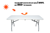 Table pliante 2 en 1 pour tentes d'exposition extérieures pliantes