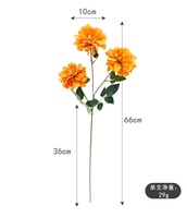 Fleur de rose artificielle en soie de chine 3 têtes fleur de pivoine rose pour l'obtention du diplôme de noël saint valentin nouvel an décor de mariage