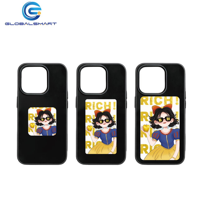 Custom Designer Smart Nfc E-ink Screen Display Smart Mobile Phone Cases for iPhone 15 14 13 Pro Max E Ink Nfc Diy Phone case