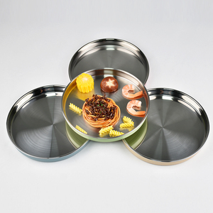 Platos de cena y aperitivos antideslizantes de acero inoxidable de 9 pulgadas con funda de silicona Aptos para lavavajillas Comedor para niños Diseño no dividido - Product Image 4
