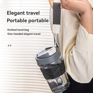 Vaso de Vidrio Recto Estilo Ins, Vaso de Alta Apariencia, Vaso Práctico y Portátil para Café - Product Image 4