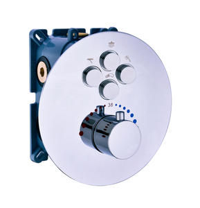 Válvula de ducha de latón, desviador de agua con presión termostática equilibrada de <span class=keywords><strong>4</strong></span> vías, permite grifo de ducha de baño - Product Image 3