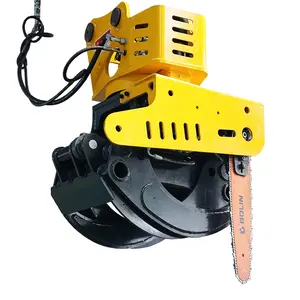 forestry machine tree branch cutter and move 360 rotary hydraulic grapple saw
