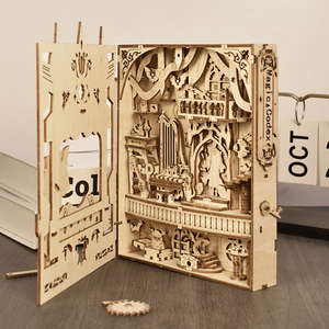 TongMuqu, soporte para libros DIY, <span class=keywords><strong>rompecabezas</strong></span> 3D de madera hechos a mano, soporte creativo para libros mágicos de madera Natural, <span class=keywords><strong>rompecabezas</strong></span> modelo ensamblado - Product Image 1