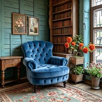 Vente directe usine – Fauteuil de salon individuel de luxe léger américain, style médiéval avec boucle, canapé paresseux personnalisable