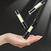 Senter Mini Kecerahan Tinggi Dapat Diisi Ulang Lampu Samping COB Paduan Aluminium Portabel 511 Multifungsi Darurat Pertahanan Diri