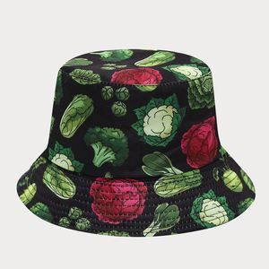 Nouvelle Collection Printemps-Été 2025 – Chapeau Bob Réversible Imprimé Floral Légumes Tendance pour Femme et Homme – Protection Solaire Extérieure - Product Image 4