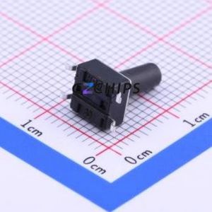 K2-6639SP-O4SC-04 Tactile Switch SMD-4P,6x6mm Switch Single Pole Single Throw Round Button 2.5N Vertical Mount - Product Image 2