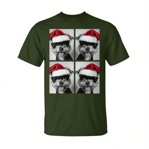 Camiseta con estampado de Yorkshire Terriers con gafas de sol y gorro de Papá Noel para Navidad - Product Image 2