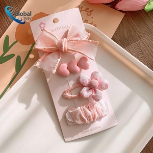 Offre Spéciale mode 4 pièces dessin animé Crochet tricoté Kawaii cheveux accessoires enfants pinces à cheveux <span class=keywords><strong>fleur</strong></span> pinces à cheveux - Product Image 3