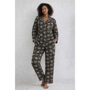 Conjunto de Pijama de Algodón Estampado para Mujer, Ropa de Dormir Suave, Ligera y Transpirable, Ajuste Cómodo, Ropa Casual para Estar en Casa - Product Image 1