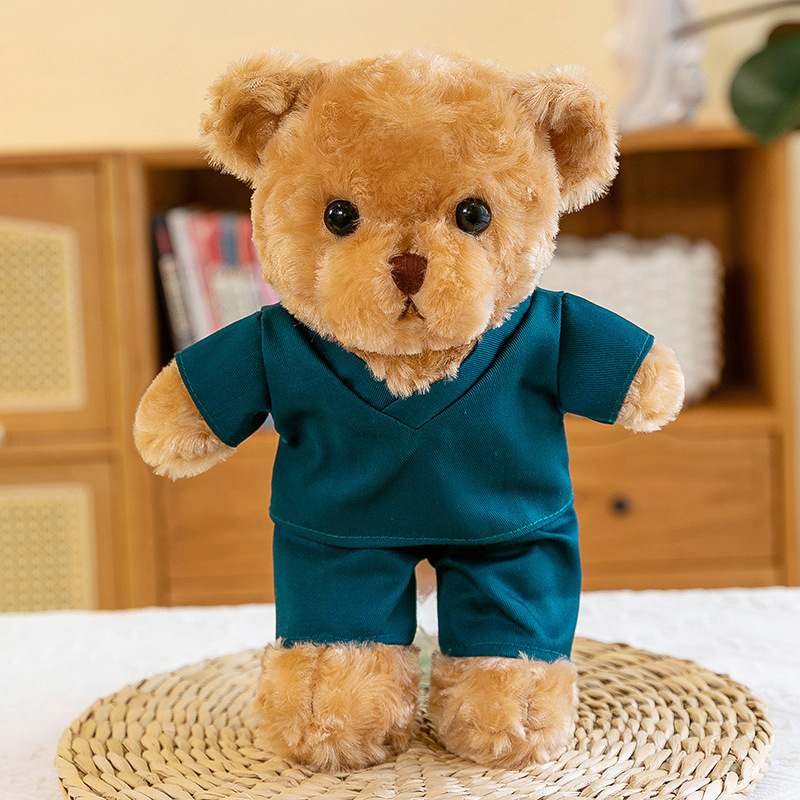Ours en peluche rose marron clair
