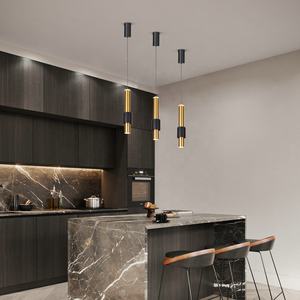 Sunsir SKD Modern Simplist Metal Acrylic Led <b>Pendant</b> Lamps Black Chandeliers with Rod Lightings - Product Image 5