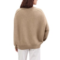 Pull-over en cachemire uni pour femme, col rond, coupe ample, tricoté, doux et chaud, tenue décontractée, vente en gros