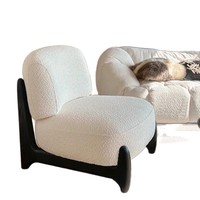 Chaise simple de style nordique Wabi-Sabi, en bois massif et tissu en velours, pour balcon, salon, chambre d'hôtes, chaise de loisirs, mobilier de maison