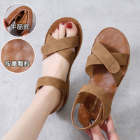 Nouvelle Arrivée Chaussures Plates Simples et Unies pour Femme, Tongs de Plage Mode, Sandales de Loisirs d'Extérieur pour Dames