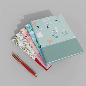 Articles cadeaux de luxe personnalisés pour le bureau, vente en gros, articles promotionnels, ensemble cadeau de journal artisanal imprimé en lettrage en relief sur du cuir synthétique A5 - Product Image 2
