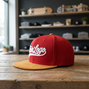 หมวกแก๊ปสีแดง 6 แผง แบบ Snapback พร้อมโลโก้ปักสีขาวตามสั่ง สไตล์สตรีทลำลองสำหรับผู้ใหญ่ ผลิตจากโรงงานในเวียดนาม - Product Image 1
