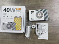 Lumière d'appoint LED portable U40 40W 2500~9000K réglable avec ventilateur de refroidissement, lumière bicolore ajustable pour studio, diffusion en direct et portrait