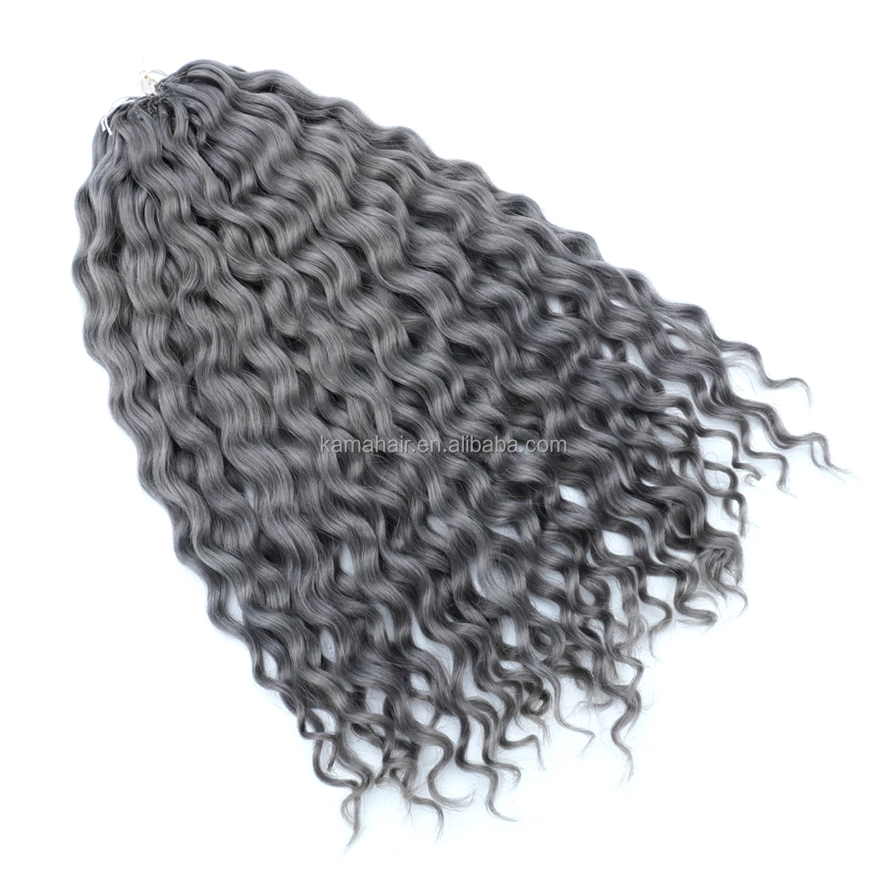 KAMA Customized Crochet Feather Tip Human Hair Extension Deep Curly Braiding Hair Bundles for Boho Braids or Braiding Hair