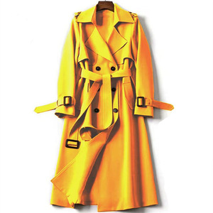 <span class=keywords><strong>Manteau</strong></span> coupe-vent croisé pour <span class=keywords><strong>femme</strong></span>, nouvelle collection Printemps-Automne 2026, style coréen et britannique, mi-long, grandes et petites tailles, en polyester - Product Image 5