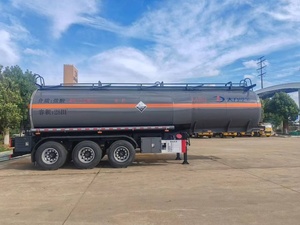 Semi-remorque de transport à trois essieux, 45 m³, résistante à la corrosion, avec un réservoir en acier au carbone pour le transport de liquides chimiques - Product Image 6