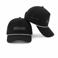 Casquettes de baseball imperméables à 5 panneaux, perforées au laser, motif léopard, couronne haute, fermeture à boucle simple, pour activités sportives de plein air