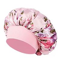 Nouveau chapeau en satin de soie pour femmes et hommes aux cheveux bouclés - Style tendance, utilisation quatre saisons, ajustement réglable, impression numérique