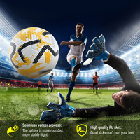 2024 derniers ballons de football en cuir PU taille 5 ballons d'entraînement d'usine collage thermique meilleur prix pour l'entraînement des adultes