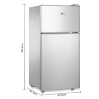 Réfrigérateur double porte RAF R.13053 68L 67W No Frost, refroidissement rapide, compresseur silencieux, économie d'énergie, pour la maison et les magasins alimentaires