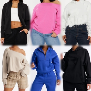 Mixed Ladies Sweatshirts & Hoodies Wholesale <b>Bundle</b> Stock Lot Assorted Random Style Casual Cotton Tops Bulk - Product Image 4