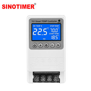 701 pengontrol suhu cerdas-dipasang di dinding, layar LCD, -19 hingga 120 °C, beban 10A, 200-250VAC, untuk probe udara/tahan Air HVAC - Product Image 1