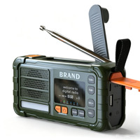 Radio DAB à manivelle d'urgence avec lampe torche LED, haut-parleur DAB+ FM et chargeur de téléphone Power Bank ASA 4500mAh