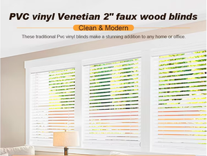 Không dây nâng Rèm 50 mm 2 inch PVC Faux gỗ Rèm tốt nhất cho trẻ em Đũa Phép nghiêng 2 inch Faux gỗ Rèm cho Windows - Product Image 3