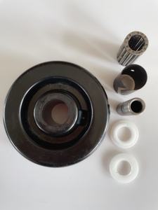 6 x 2 Zoll schwarzes Flachprofil-Phenolrad für mittlere bis schwere Beanspruchung mit 1 3/16 Zoll Rollenlager. LAUFRAD - Product Image 5