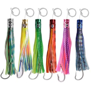 Esche da traina da 7'' per la pesca d'altura di grandi prede, con testa a jet e gonne a polpo, per la pesca al Mahi - Product Image 1