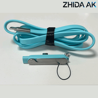 Câble de charge ultra-rapide 240W en gros, nouveau design en silicone plat Type-C, support 2-en-1, tendance 2026, silicone personnalisable avec logo