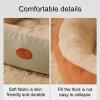 Lit pour animaux de compagnie de luxe, écologique, moderne, ovale, en peluche, respirant, pour chiens et chats de taille moyenne/grande, utilisable toute l'année