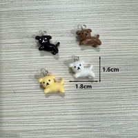 Pendentif de chien mignon de charmes de chiot de résine pour la fabrication de bijoux